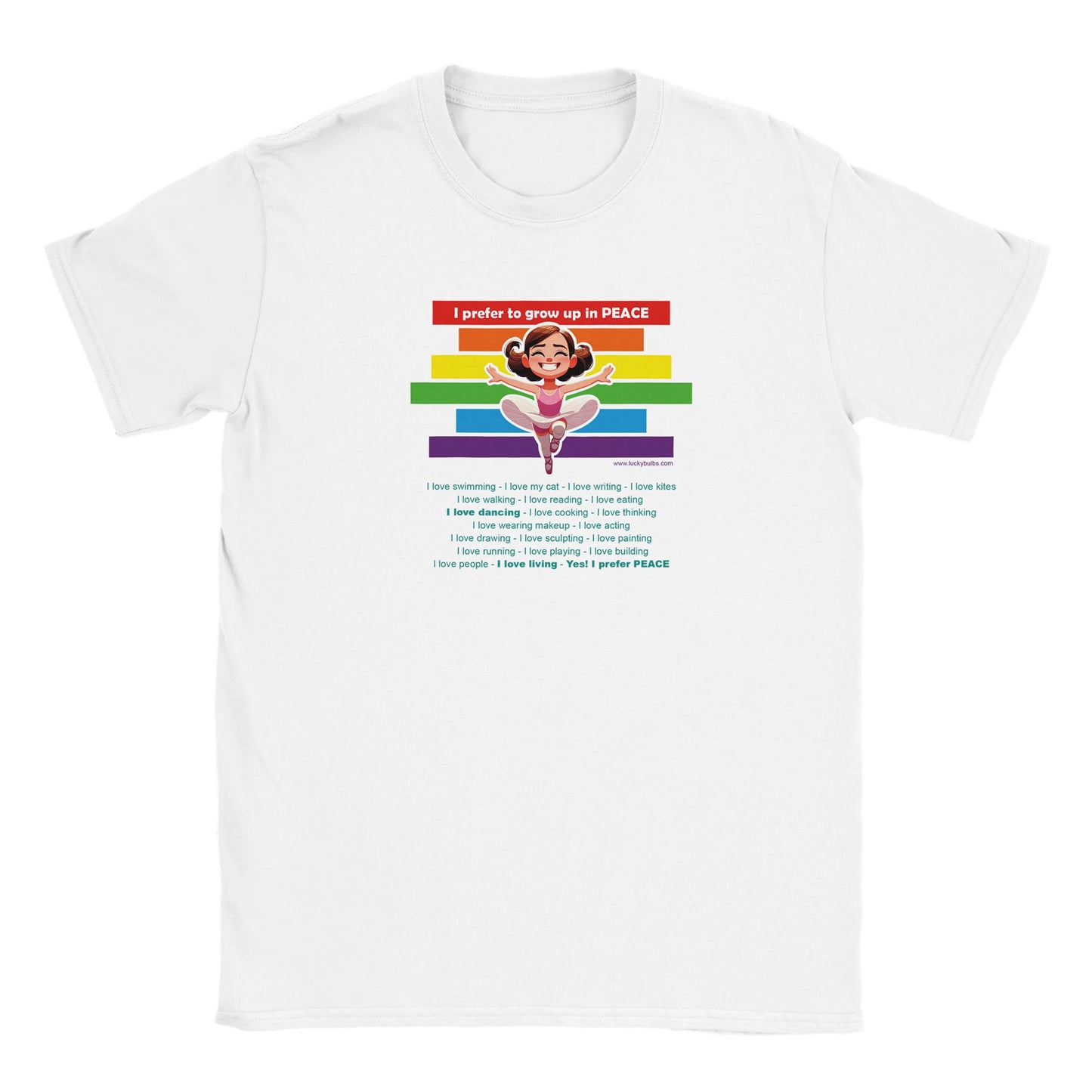 I prefer Grow Up in PEACE - Dance 1 AI - T-shirt - Kid