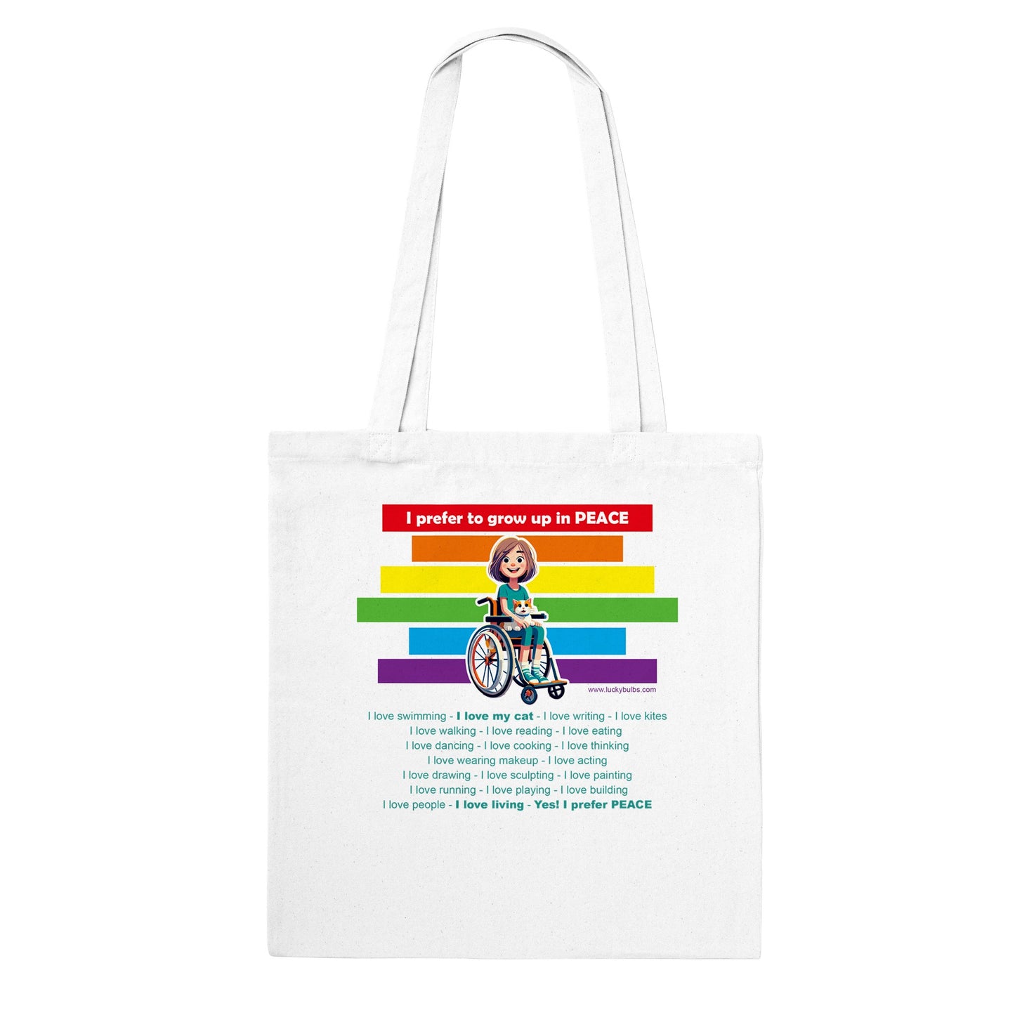 I prefer Grow Up in PEACE - Cat 1 AI - Classic tote bag