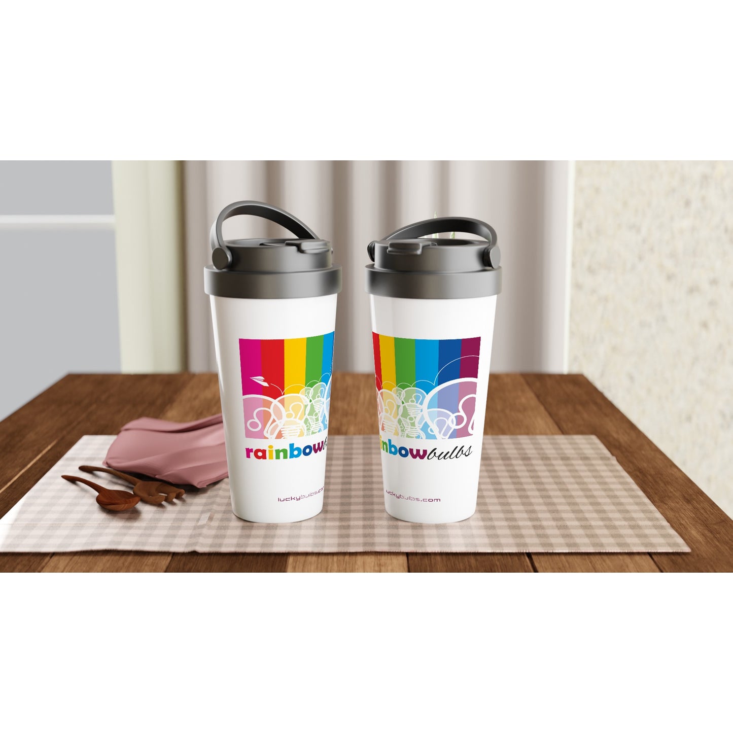 Rainbow Bulbs - THEME - FLIGHT - travel mug