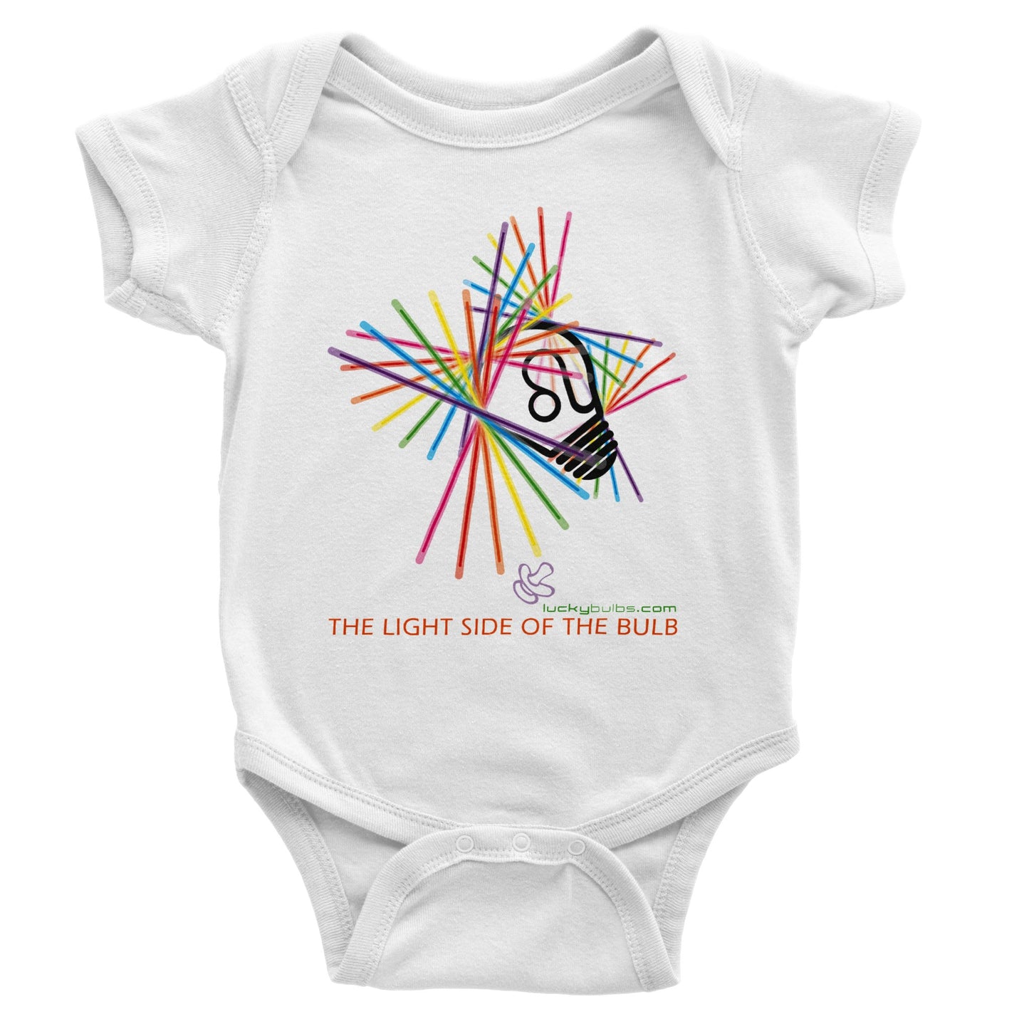 The light side of the Bulb - Baby - 1 - HAPPY - onesies