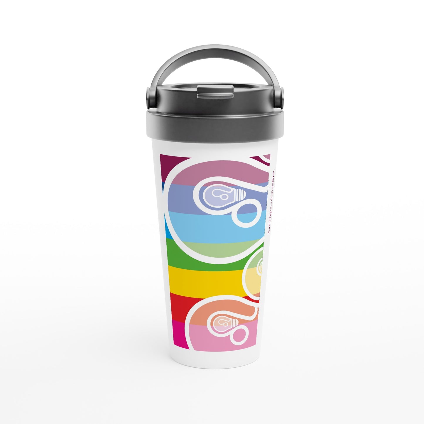Rainbow Bulbs - MAT - travel mug