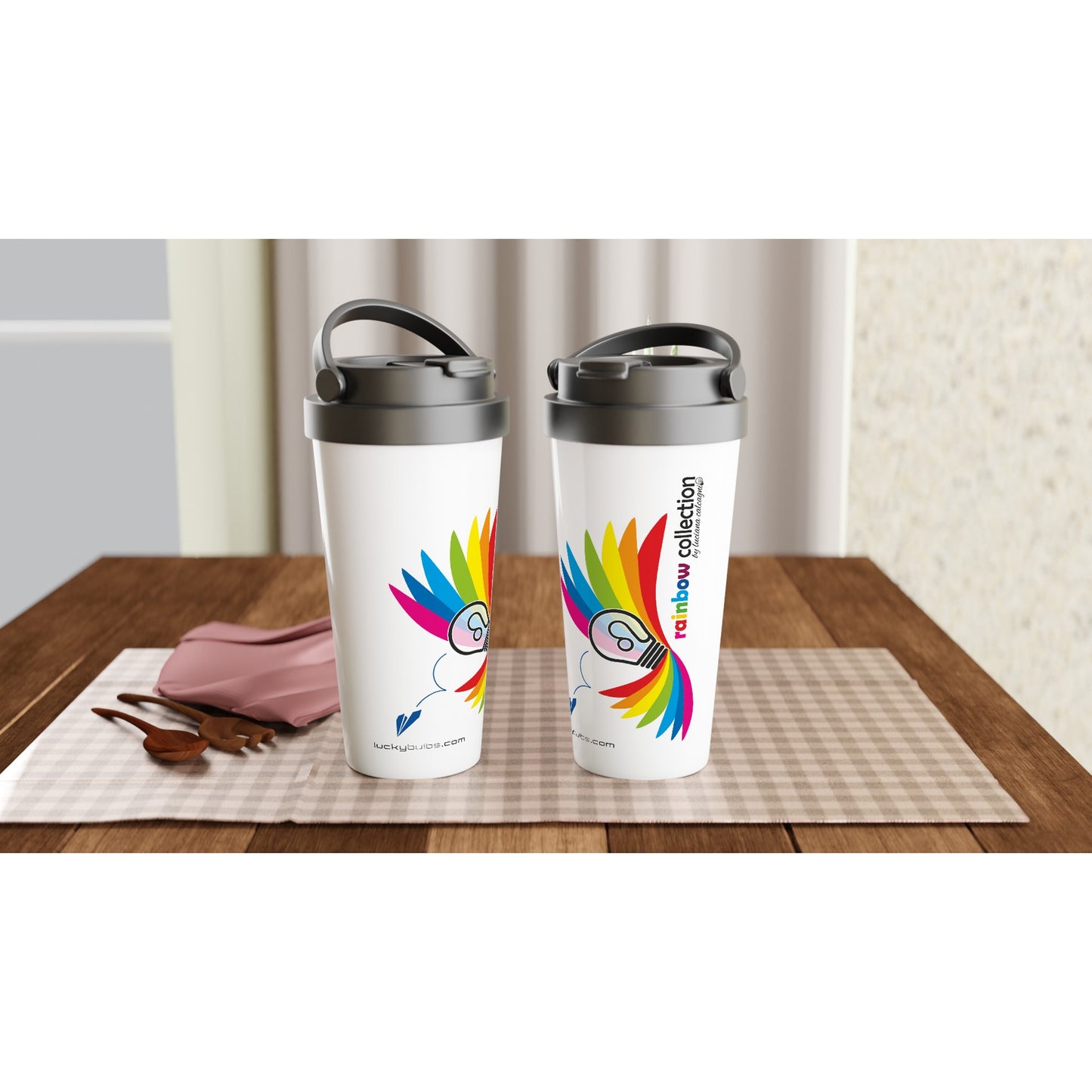 Rainbow Bulbs - Collection - Flight - Travel Mug