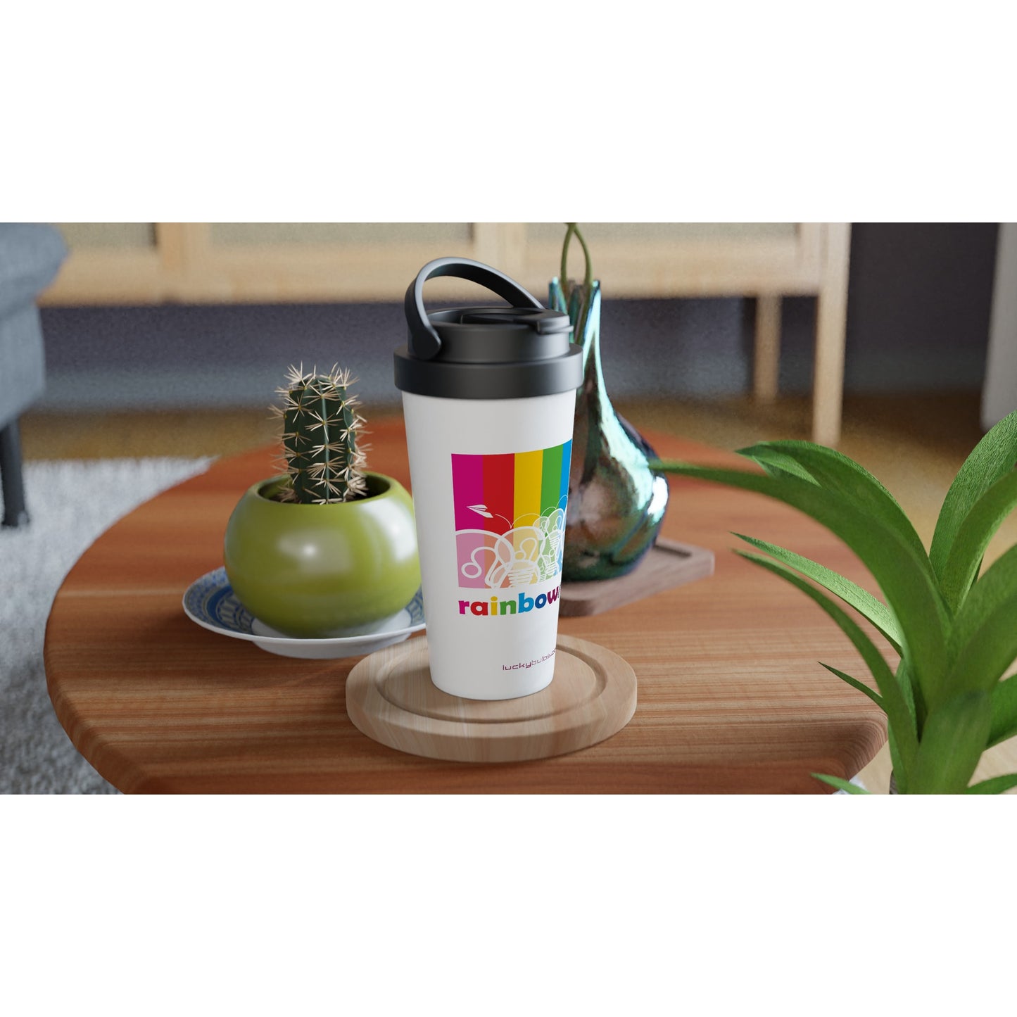 Rainbow Bulbs - THEME - FLIGHT - travel mug