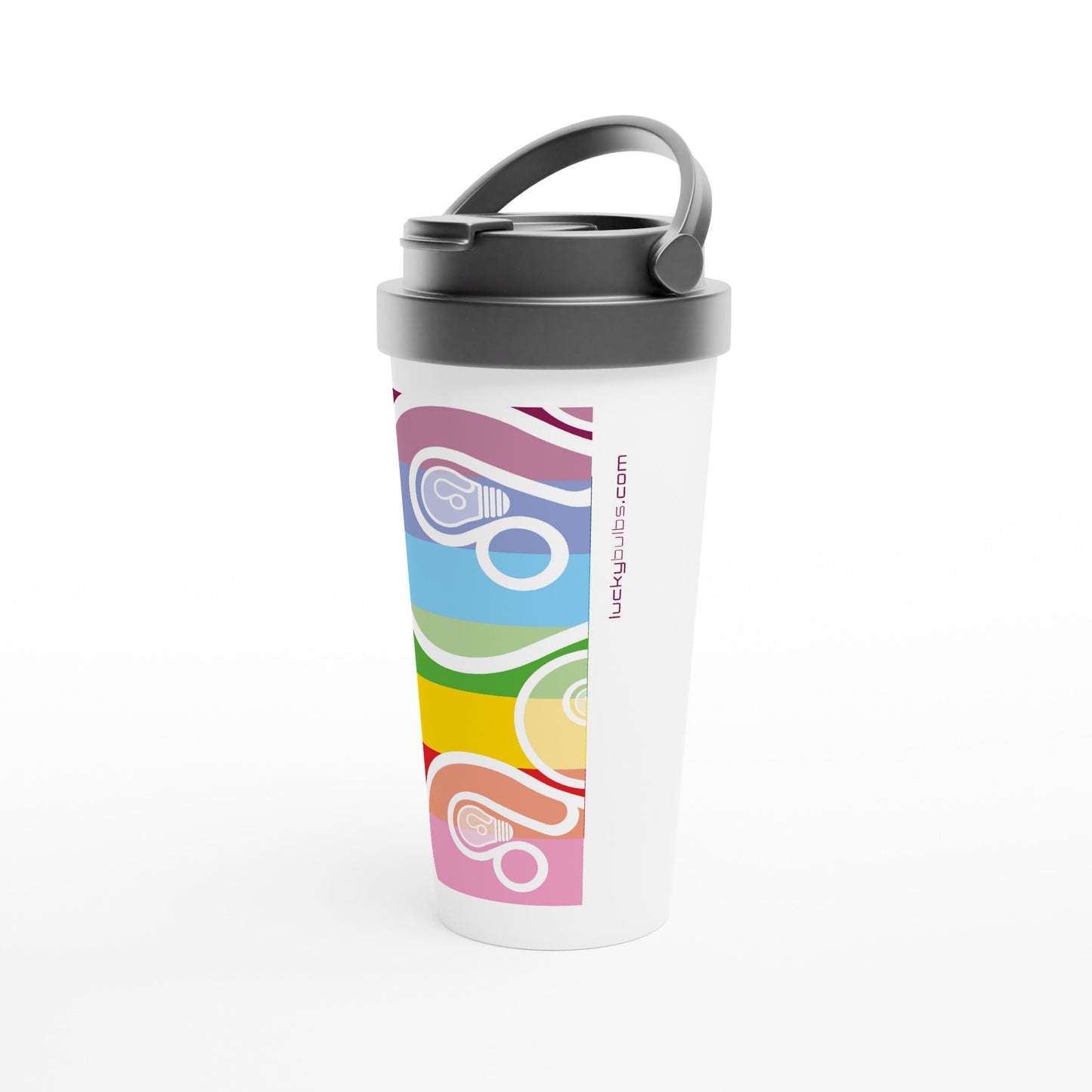 Rainbow Bulbs - MAT - travel mug
