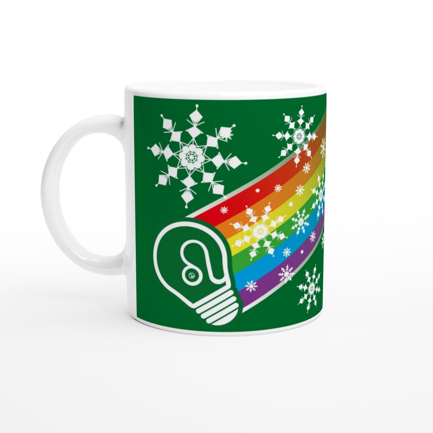 I prefer PEACE - Christmas Bulb - Green - Ceramic Mug