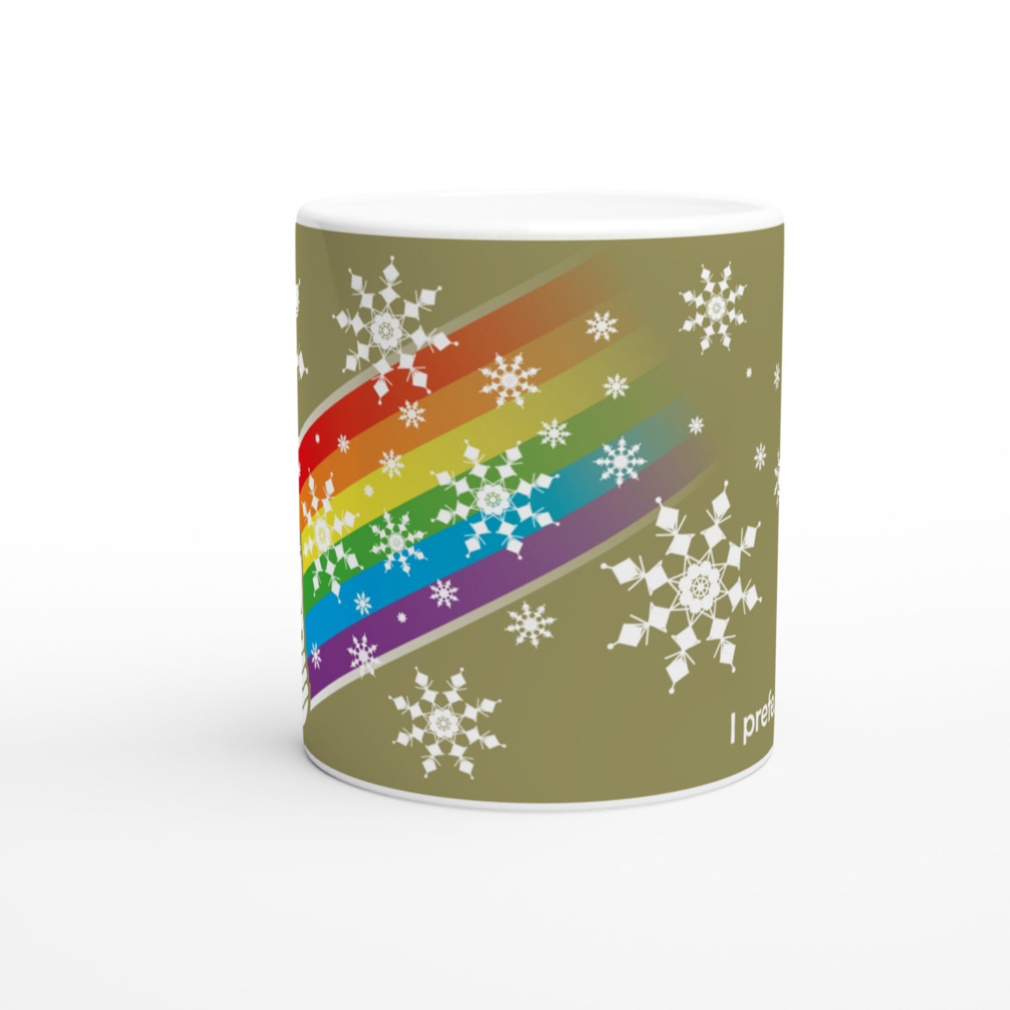 I prefer PEACE - Christmas Bulb - Silver - Ceramic Mug