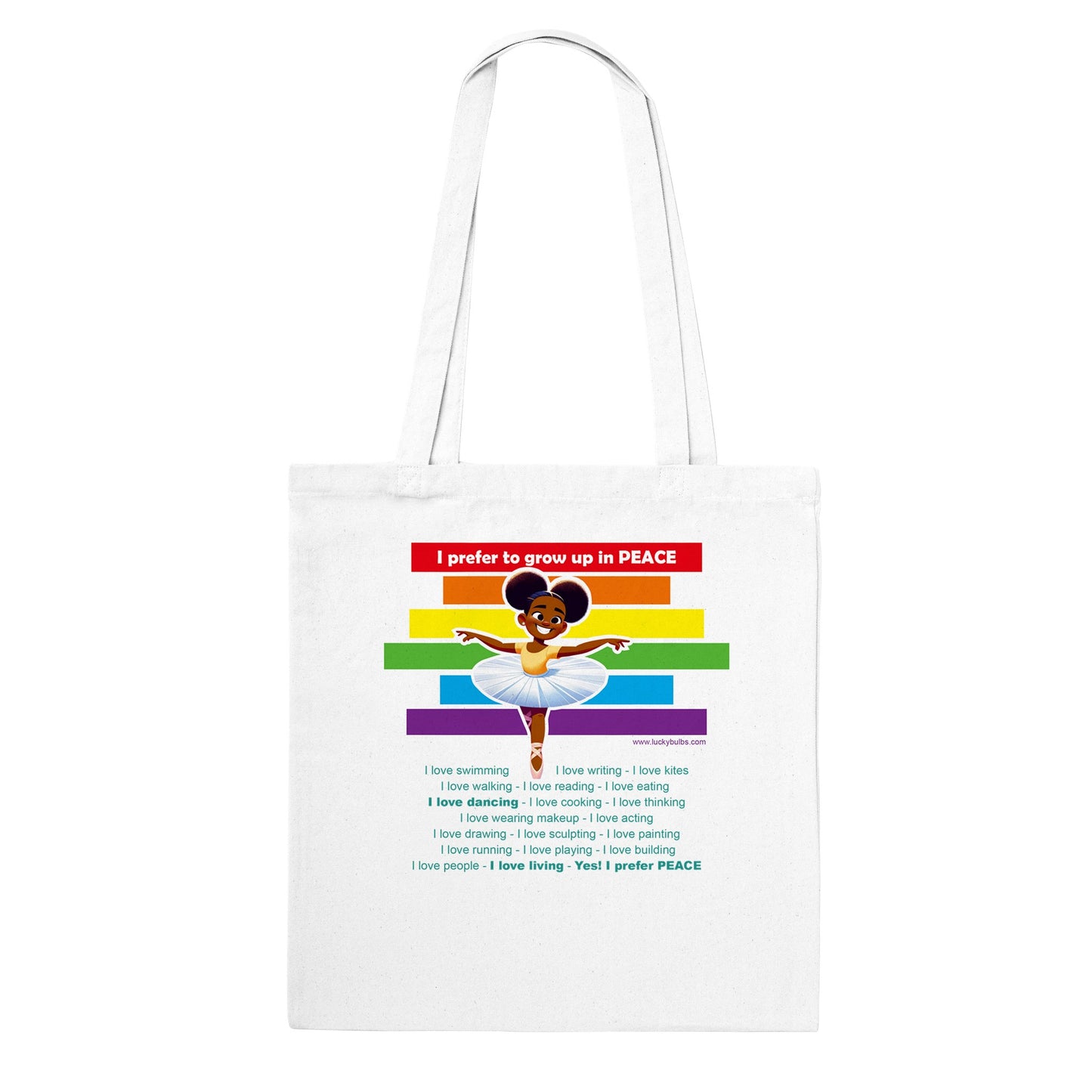 I prefer Grow Up in PEACE - Dance 2 AI - Tote bag classica