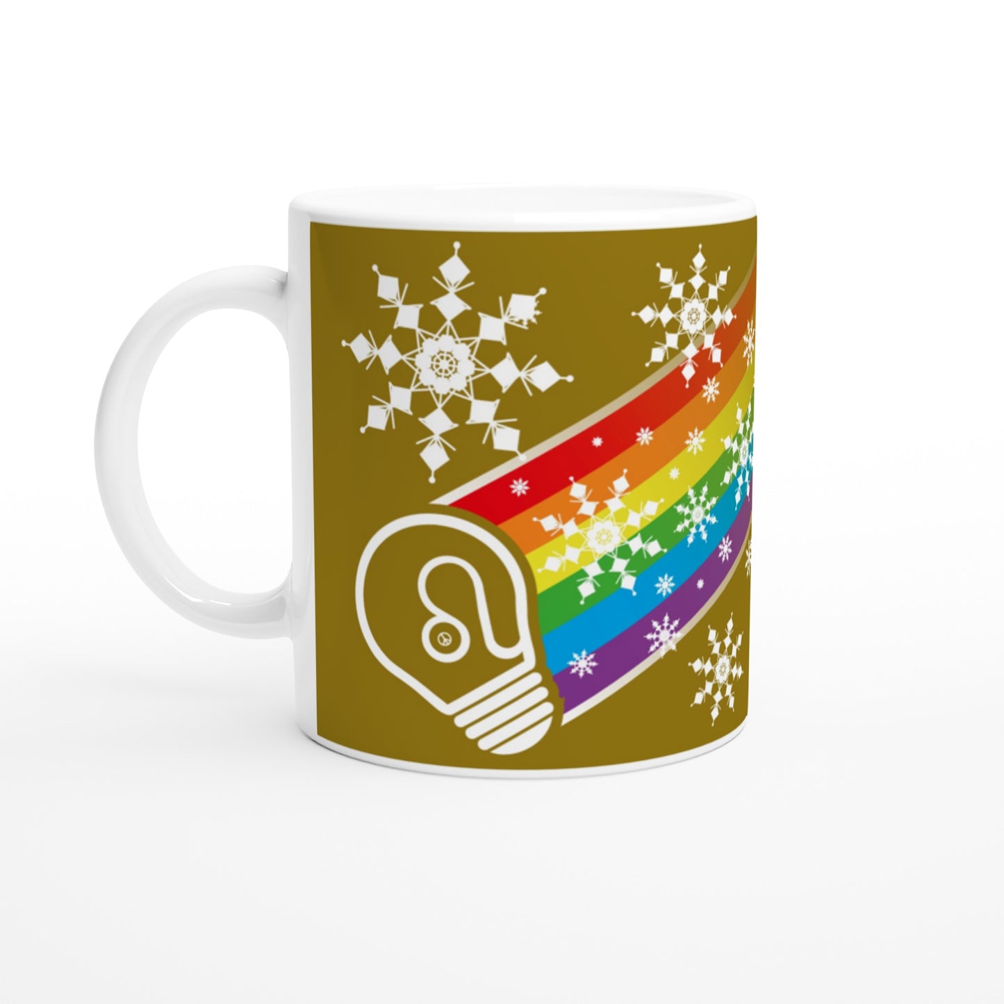 I prefer PEACE - Christmas Bulb - Gold - Ceramic Mug