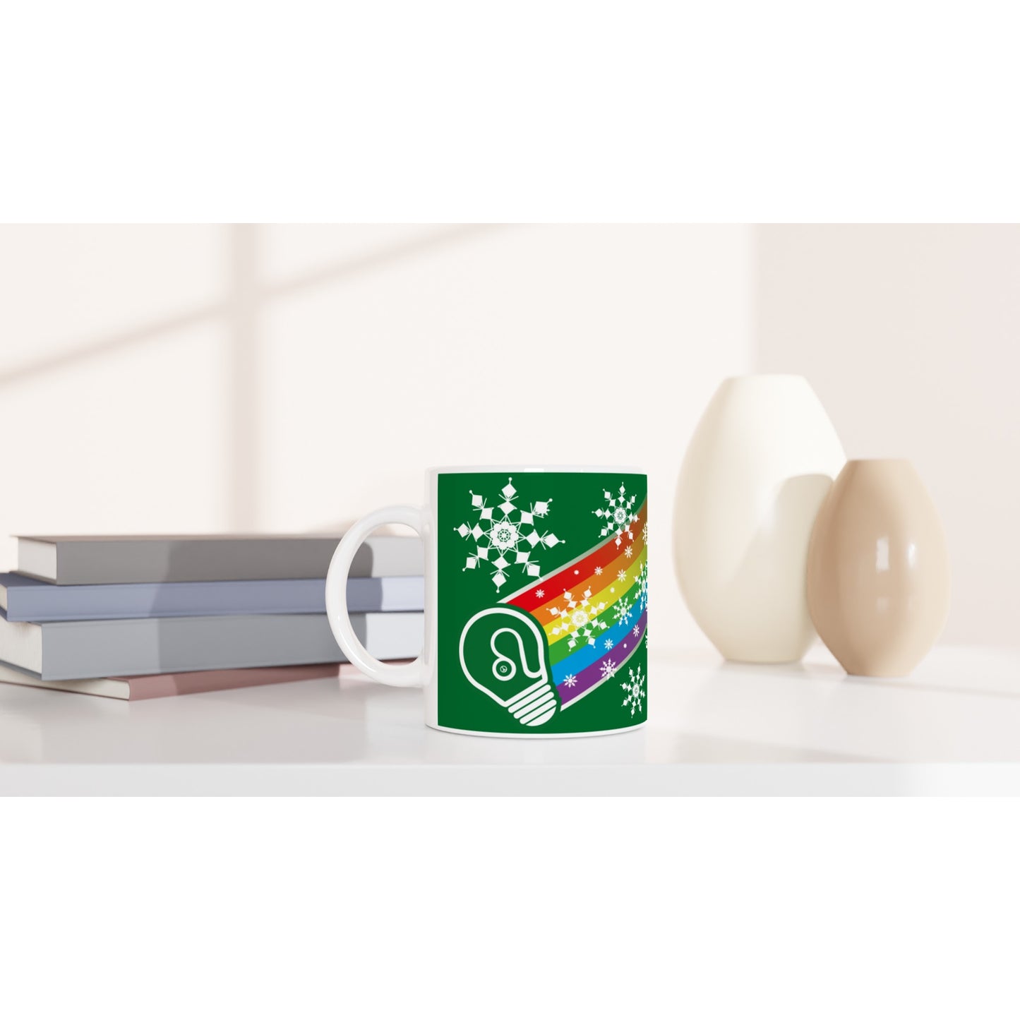 I prefer PEACE - Christmas Bulb - Green - Ceramic Mug