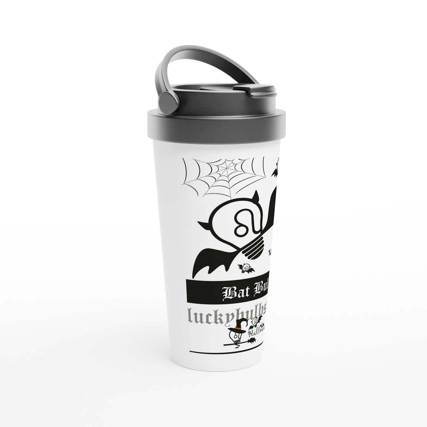 Halloween Bulbs - BAT - travel mug