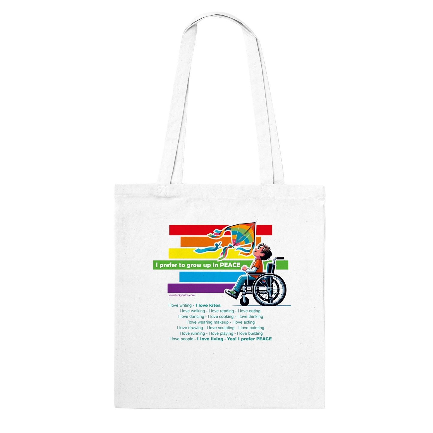 I prefer Grow Up in PEACE - Kite 1 AI - Tote bag classica