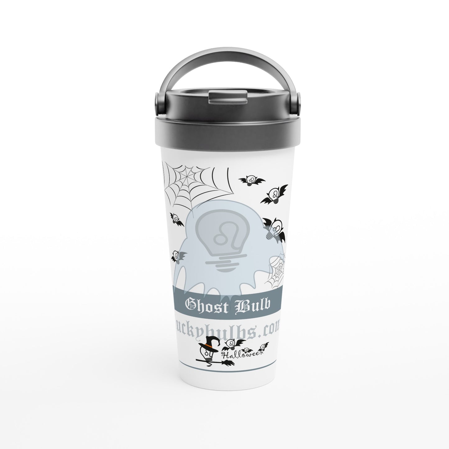 Halloween Bulbs - GHOST - travel mug