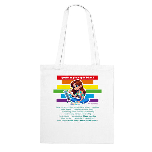 I prefer Grow Up in PEACE - Paint 1 AI - Tote bag classica