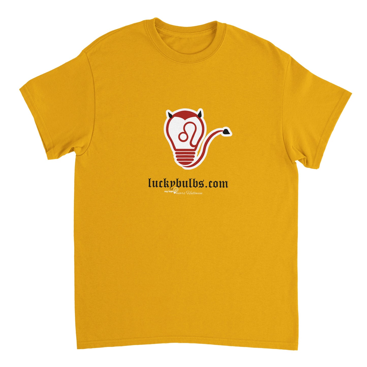 Halloween Bulbs - DEVIL - T-shirt GOLD Unisex