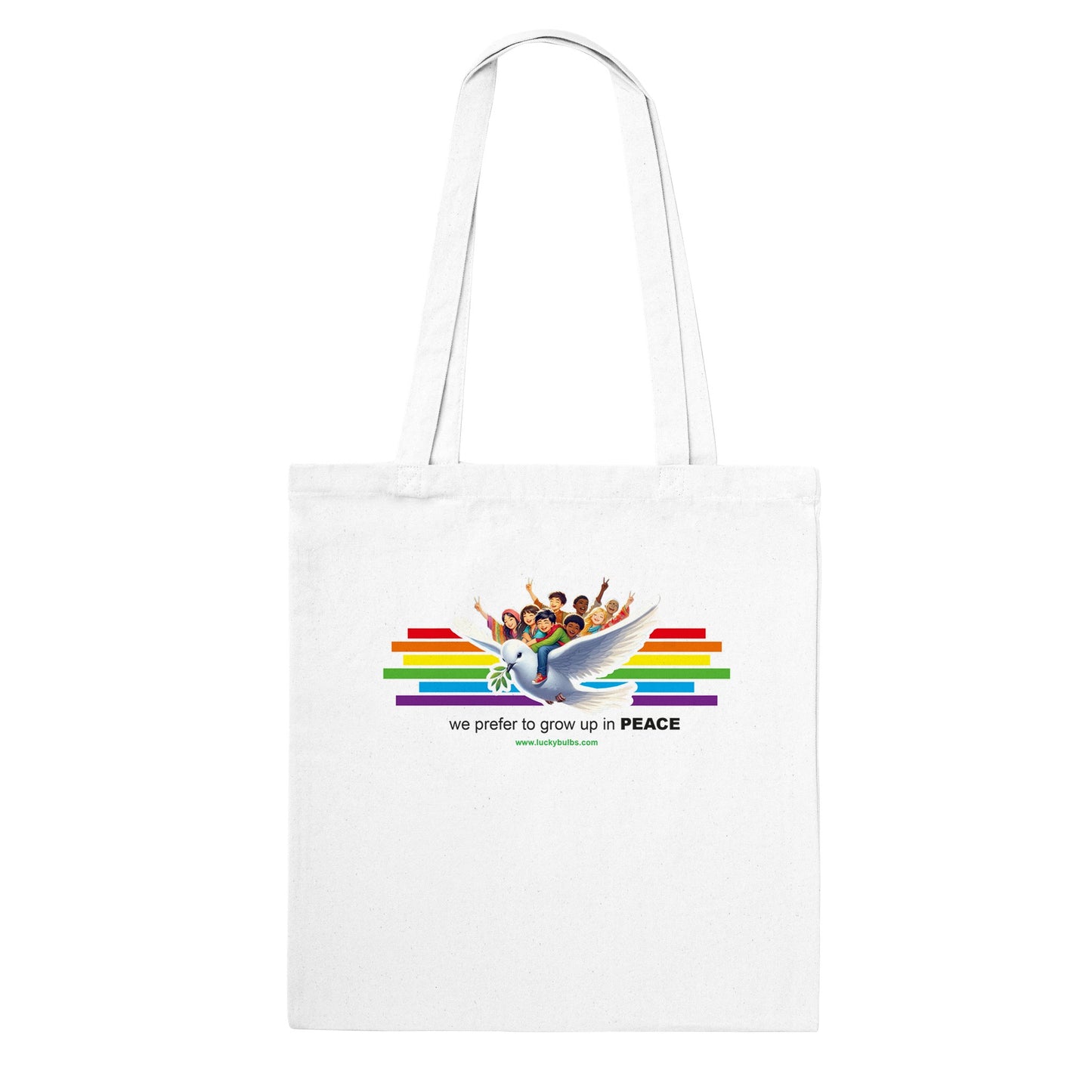 I prefer Grow Up in PEACE - a Dove AI - Tote bag classica