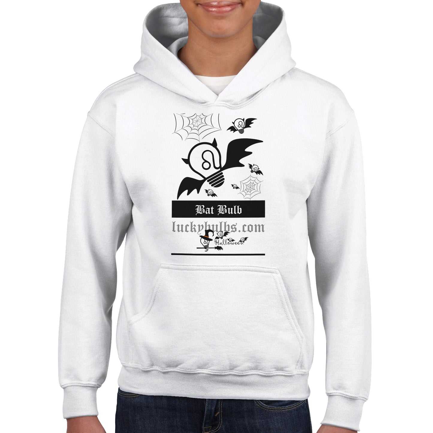 Halloween Bulbs - BAT - KIDS - Pullover Hoodie