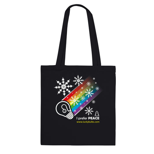 I prefer PEACE - Christmas Bulb - Black - Classic tote bag