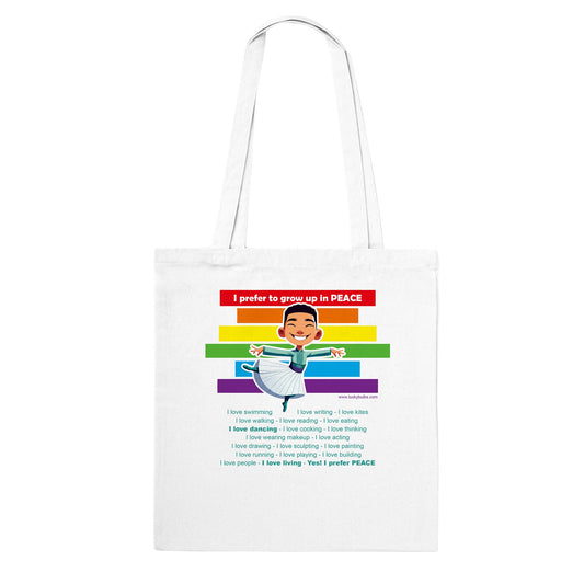 I prefer Grow Up in PEACE - Dance 3 AI - Tote bag classica