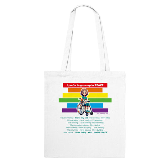 I prefer Grow Up in PEACE - Cat 1 AI - Tote bag classica