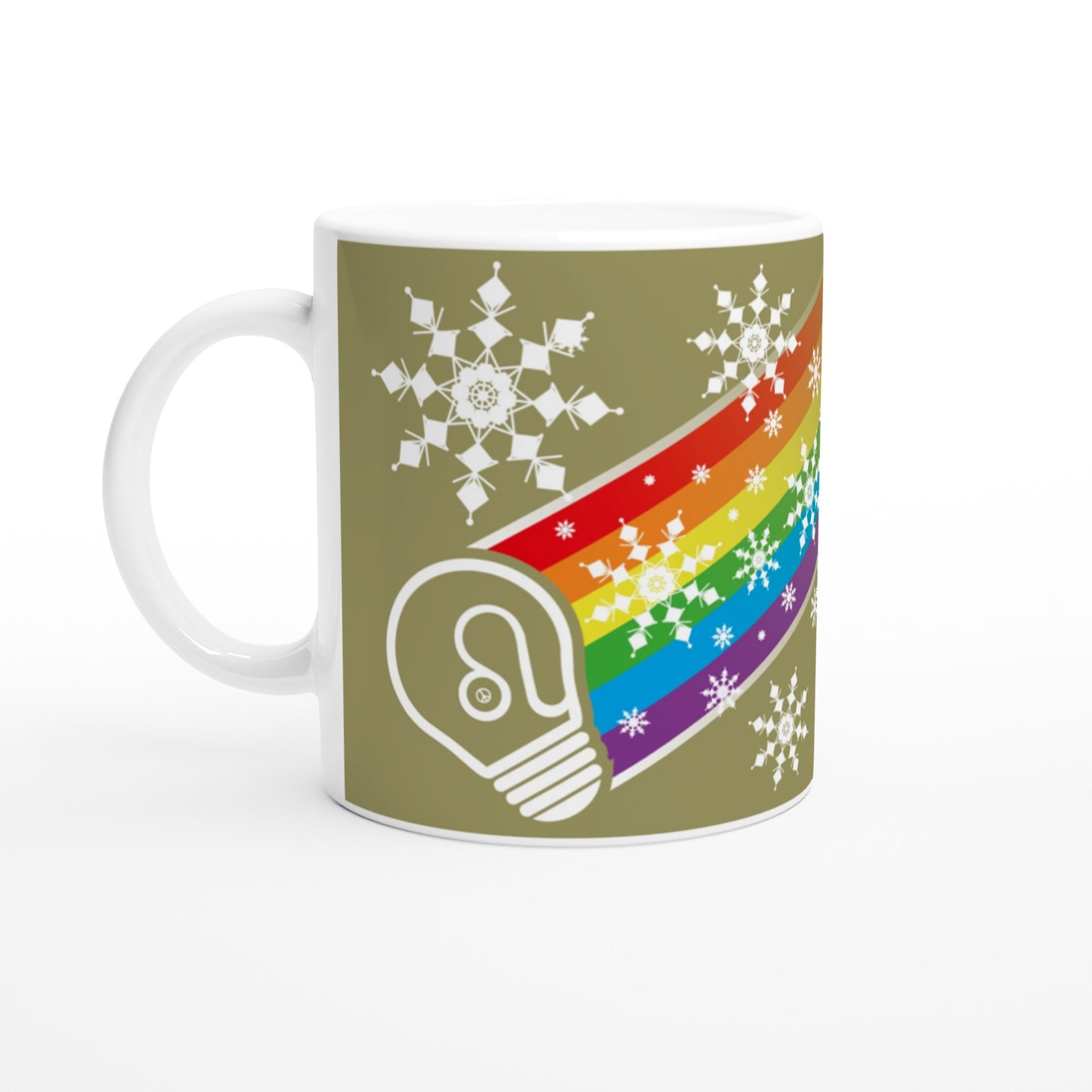 I prefer PEACE - Christmas Bulb - Silver - Ceramic Mug