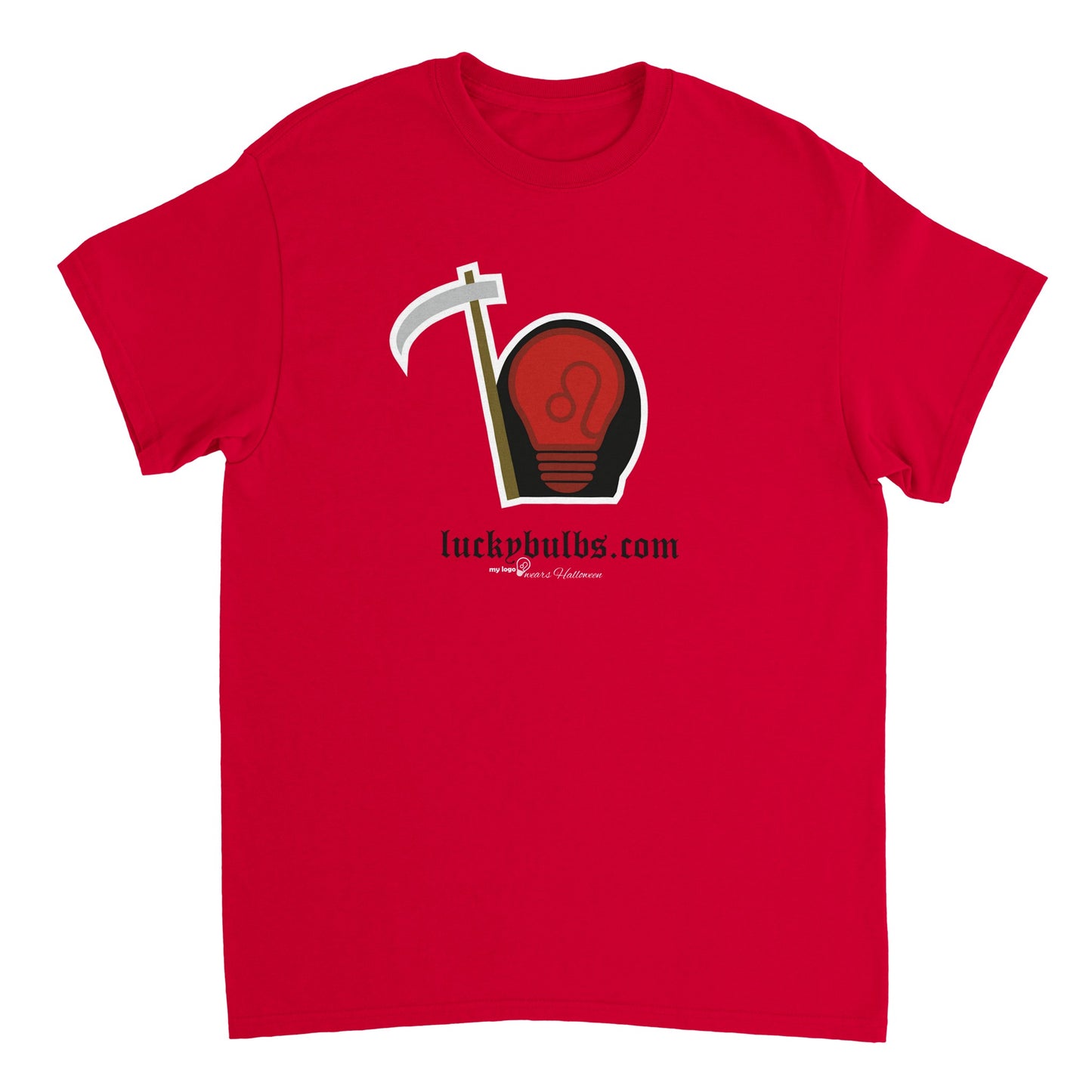 Halloween Bulbs - GRIM REAPER - T-shirt RED Unisex