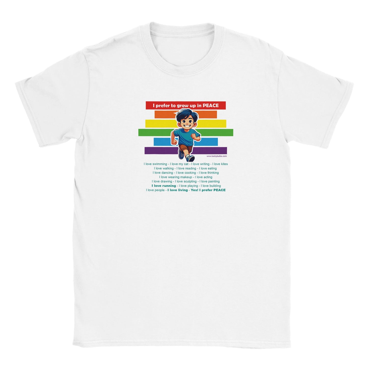 I prefer Grow Up in PEACE - Run 1 AI - T-shirt - Kid