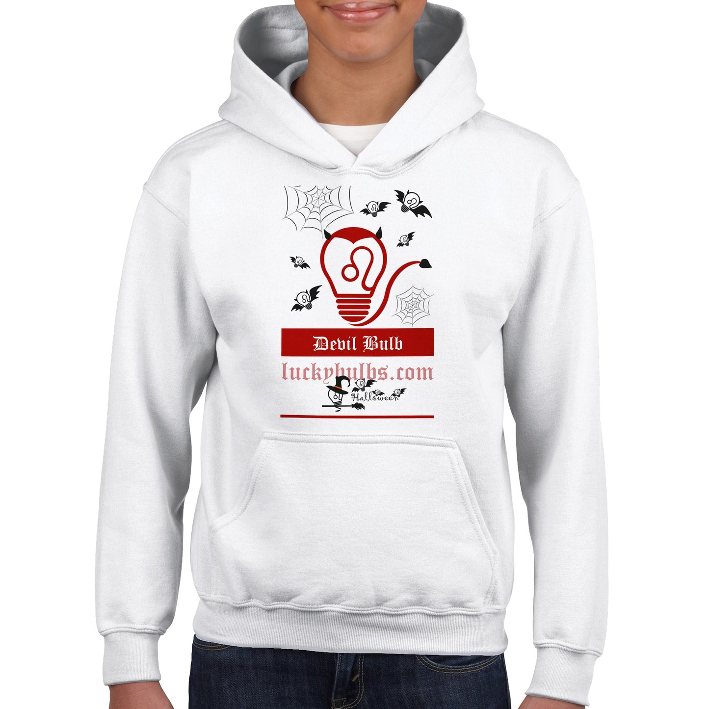 Halloween Bulbs - DEVIL - KIDS - Pullover Hoodie