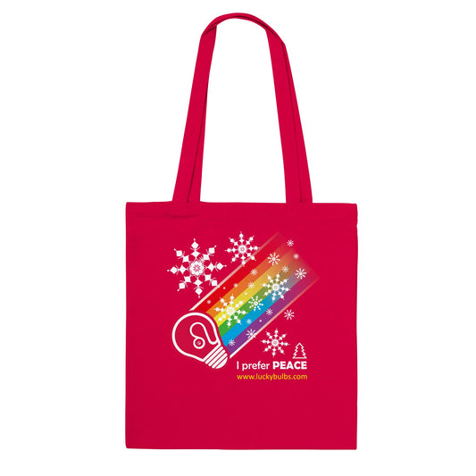 I prefer PEACE - Christmas Bulb - Red - Tote bag classica