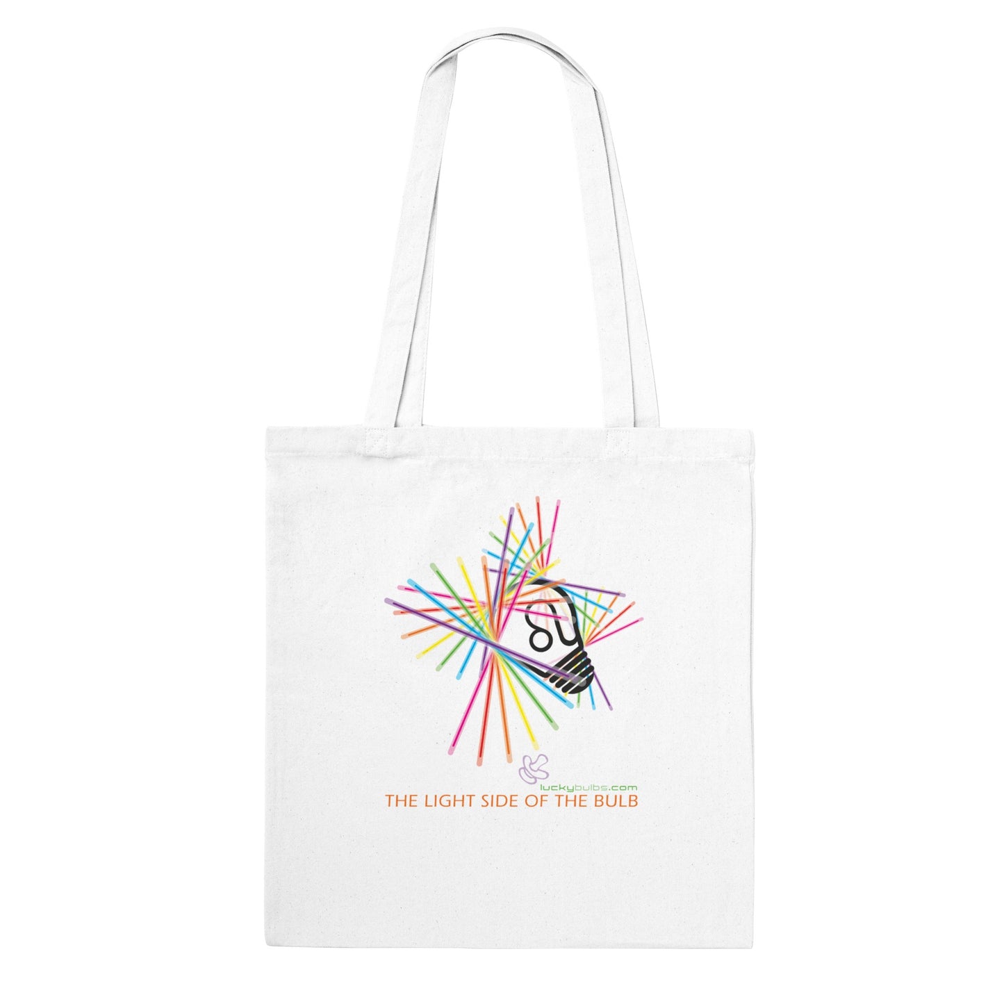 The light side of the  Bulb - 1 - HAPPY - Tote bag classica