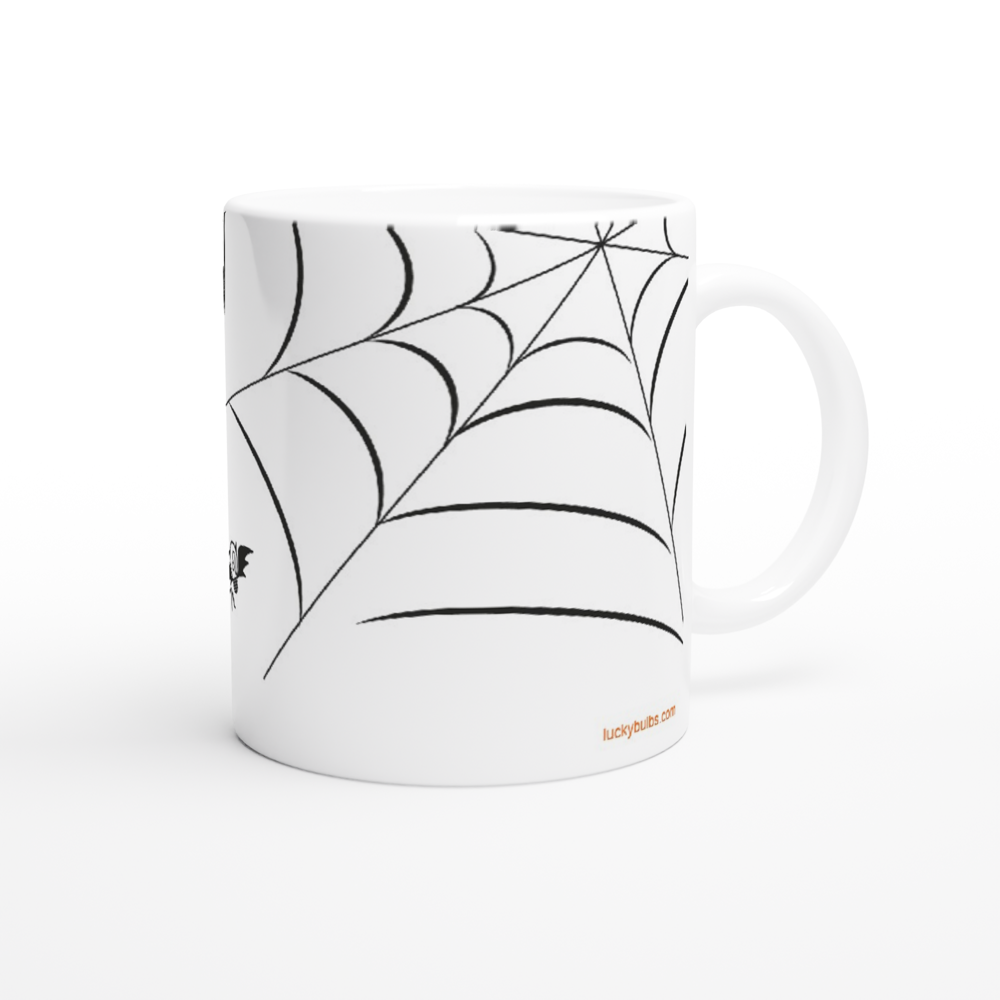 Halloween Bulbs - Witch - Spider Web - Ceramic Mug