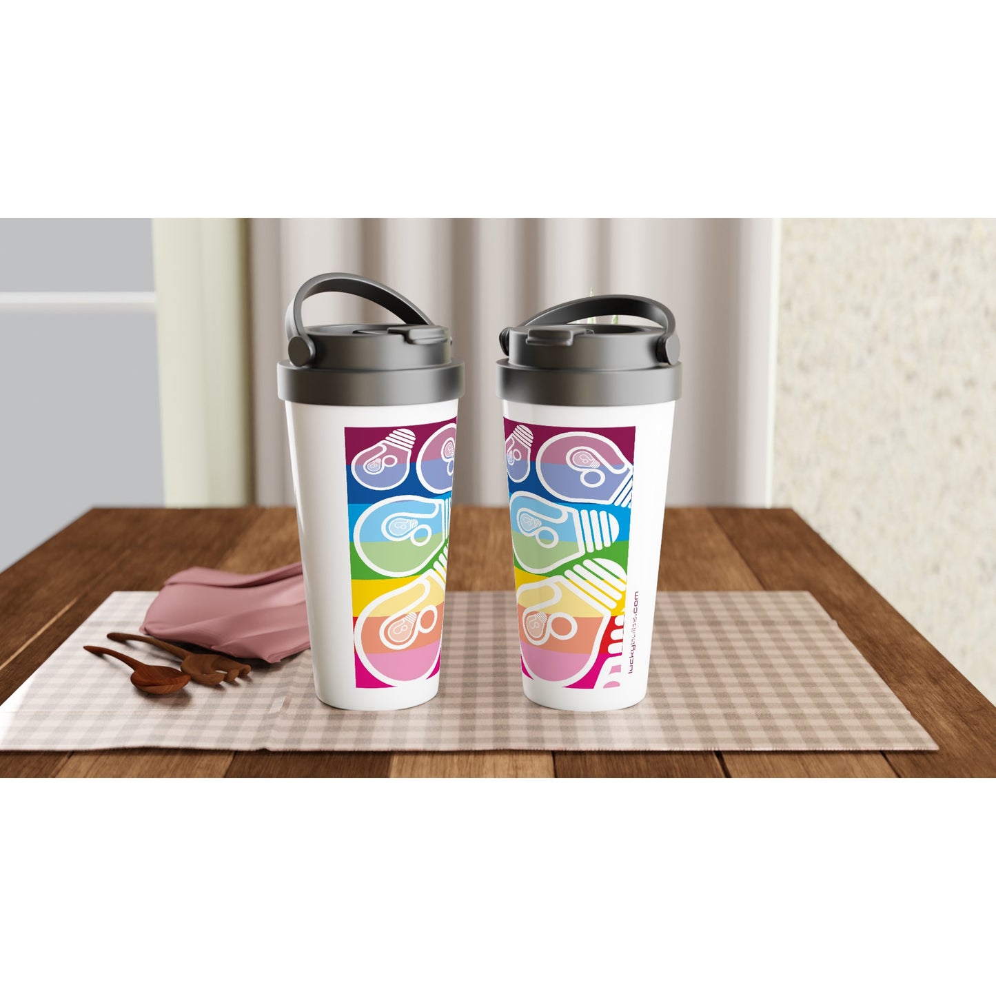 Rainbow Bulbs - 2023001 - travel mug