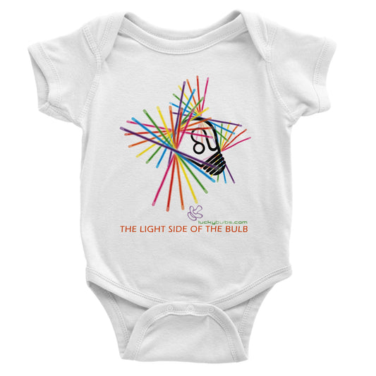 The light side of the Bulb - Baby - 1 - HAPPY - onesies 