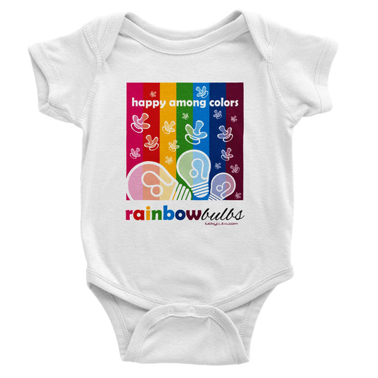 Rainbow Bulbs Baby - TEMA - HAPPY - onesies