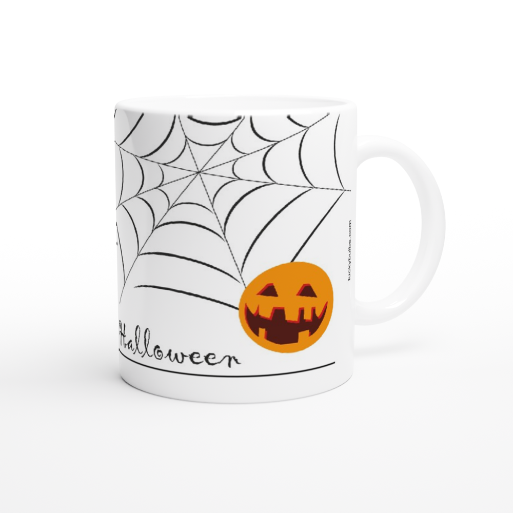 Halloween Bulbs - Spider Web - Ceramic Mug