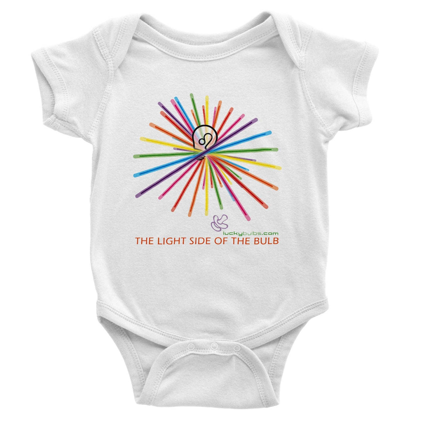 The light side of the Bulb - Baby - 3 - HAPPY - onesies