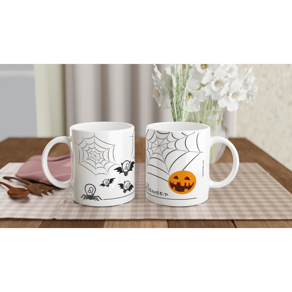 Halloween Bulbs - Spider Web - Ceramic Mug