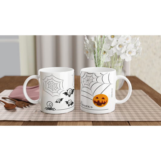 Halloween Bulbs - Spider Web - Ceramic Mug