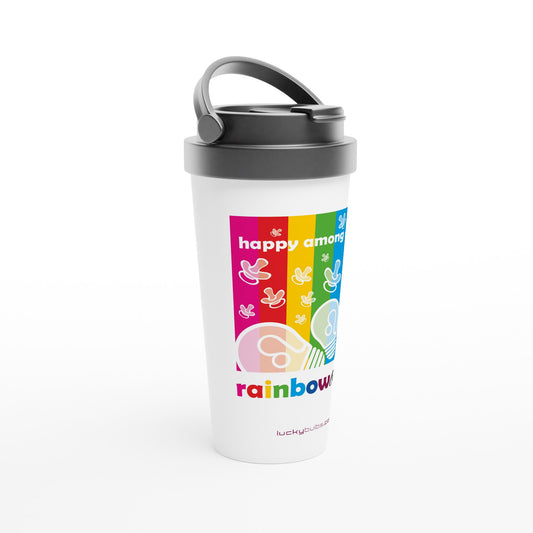 Rainbow Bulbs Baby - THEME - HAPPY - travel mug