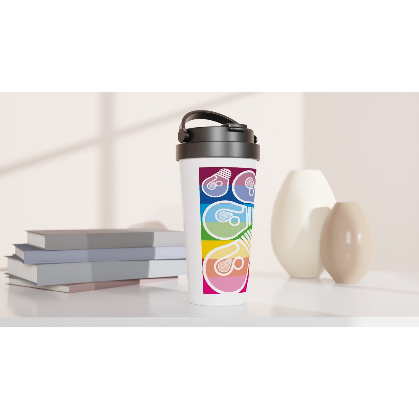 Rainbow Bulbs - 2023001 - travel mug