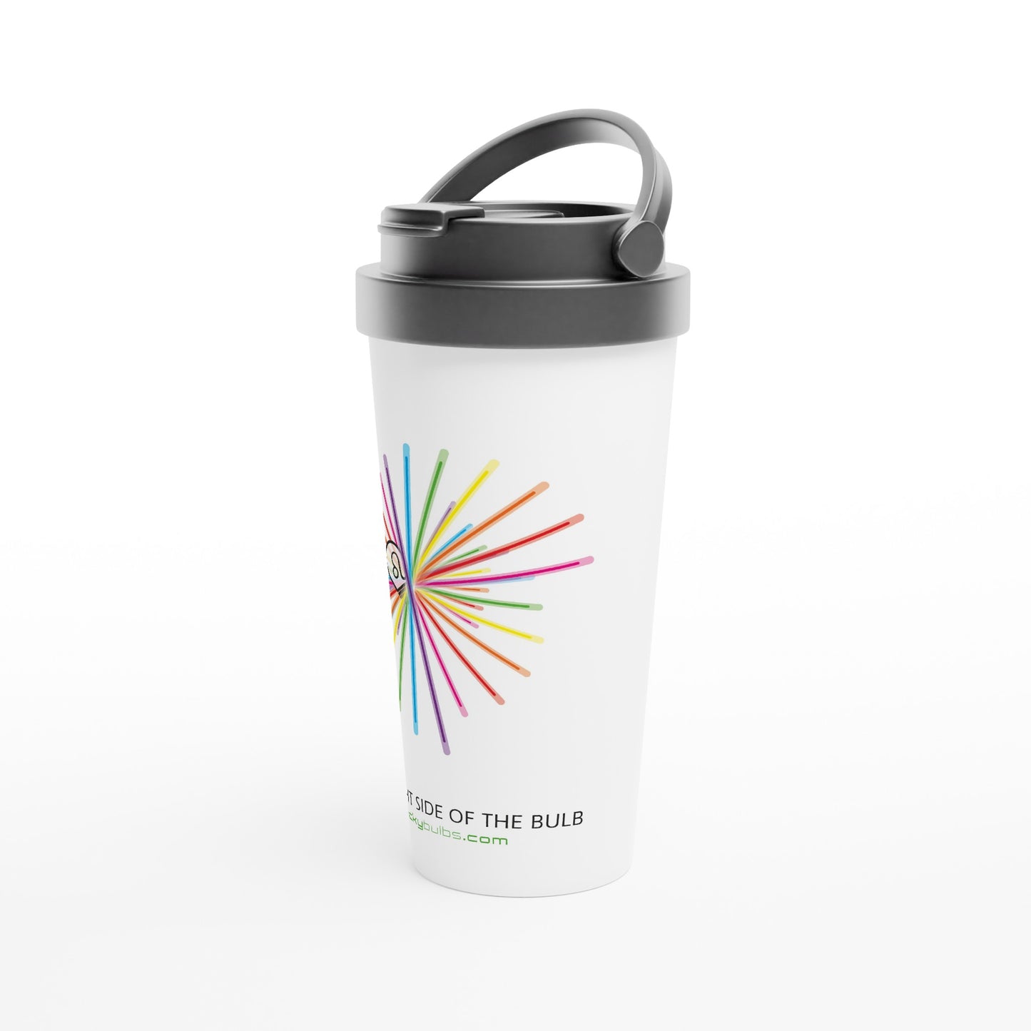 The light side of the Bulb - 2 - travel mug